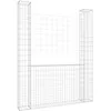 Image de Vidaxl Panier De Gabion En Forme De U Avec 2 Poteaux Fer 140x20x200 Cm