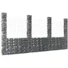 Image de vidaXL Panier de gabion en forme de U avec 4 poteaux Fer 380x20x200 cm