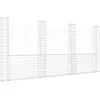 Image de Vidaxl Panier De Gabion En Forme De U Avec 4 Poteaux Fer 380x20x200 Cm