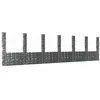 Image de vidaXL Panier de gabion en forme de U avec 7 poteaux Fer 740x20x200 cm