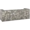 Image de Vidaxl Mur En Gabion Pour Poubelles Acier GalvanisÃ© 325x100x110 Cm