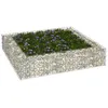 Image de vidaXL Lit surélevé à gabion Acier galvanisé 100x100x20 cm151311