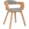 Image de vidaXL Vidaxl Chaise De Salle À Manger Taupe Bois Courbé Et Tissu