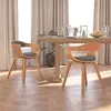 Image de vidaXL Chaise à manger lot de 2 gris clair bois courbé et tissu3092381