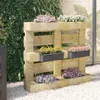 Image de vidaXL Boîtes à fleurs pour palettes euro 12 pcs Gris 36x13,5x9,5cm PP318302