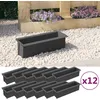 Image de vidaXL Vidaxl Boîtes À Fleurs Pour Palettes Euro 12 Pcs Gris 36x13,5x9,5cm Pp