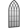 Image de vidaXL Vidaxl Miroir De Jardin Noir 70x30 Cm Fer Pour Utilisation Extã©Rieure