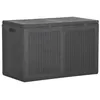 Image de vidaXL Boîte de rangement de jardin 180 L Noir PP Rotin151228