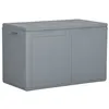 Image de vidaXL Boîte de rangement de jardin 180 L Gris PP Rotin151234