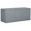 Image de vidaXL Boîte de rangement de jardin 270 L Gris PP Rotin151235