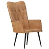 Image de vidaXL Chaise à oreilles Marron Toile339652
