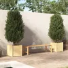 Image de vidaXL Vidaxl Jardinières D'extérieur 2 Pcs 50x50x50 Cm Bois De Pin Massif
