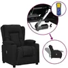 Image de vidaXL Fauteuil de massage Noir Tissu3093435