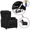 Image de vidaXL Vidaxl Fauteuil Releveur Inclinable De Massage Noir Tissu