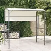 Image de vidaXL Belvédère avec toit 220x110x200 cm Crème