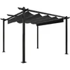 Image de Vidaxl Tonnelle De Jardin Avec Toit RÃ©tractable 3x3 M Anthracite