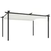 Image de Vidaxl Tonnelle De Jardin Avec Toit RÃ©tractable 4x3 M CrÃ¨me