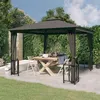 Image de vidaXL Tonnelle avec parois et toit double 3x3 m Anthracite