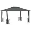 Image de vidaXL Vidaxl Tonnelle Avec Parois Et Toit Double 3x4 M Anthracite