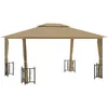Image de vidaXL Vidaxl Tonnelle Avec Parois Et Toit Double 3x4 M Taupe