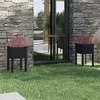 Image de vidaXL Jardinières d'extérieur 2pcs Noir 40x40x70cm Bois de pin massif810798