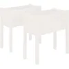 Image de vidaXL Vidaxl Jardinières 2 Pcs Blanc 70x31x70 Cm Bois De Pin Massif