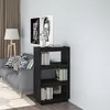 Image de vidaXL Bibliothèque/Séparateur de pièce Noir 60x35x103 cm Pin massif810868