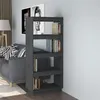 Image de vidaXL Bibliothèque/Séparateur de pièce Gris 60x35x135 cm Pin massif810871