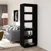 Image de vidaXL Bibliothèque/Séparateur de pièce Noir 60x35x167 cm Pin massif810878