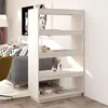 Image de vidaXL Bibliothèque/Séparateur de pièce Blanc 80x35x135 cm Pin massif810890
