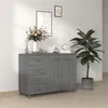 Image de vidaXL Buffet HAMAR Gris foncé 113x40x80 cm Bois massif de pin340446