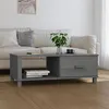 Image de vidaXL Table basse HAMAR Gris foncé 100x55x35 cm Bois massif de pin340454