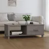 Image de vidaXL Table basse HAMAR Gris clair 100x55x35 cm Bois massif de pin340455
