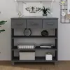 Image de vidaXL Table console HAMAR Gris foncé 90x35x90 cm Bois massif de pin340466