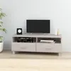 Image de vidaXL Meuble TV HAMAR Blanc 106x40x40 cm Bois massif de pin340469