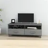 Image de vidaXL Meuble TV HAMAR Gris foncé 106x40x40 cm Bois massif de pin340470