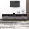 Image de vidaXL Meuble TV HAMAR Gris clair 158x40x40 cm Bois massif de pin340475