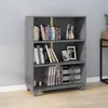 Image de vidaXL Bibliothèque HAMAR Gris foncé 85x35x112 cm Bois de pin massif340486