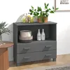 Image de vidaXL Buffet HAMAR Gris foncé 85x35x80 cm Bois massif de pin340498