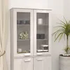 Image de vidaXL Dessus de buffet HAMAR Blanc 85x35x100 cm Bois de pin massif340505