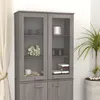Image de vidaXL Dessus de buffet HAMAR Gris clair 85x35x100 cm Bois de pin340507