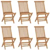 Image de vidaXL Chaises pliables de jardin lot de 6 Bois de teck solide3096591