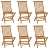 Image de Vidaxl Chaises Pliables De Jardin 6 Pcs Bois De Teck Solide