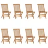 Image de vidaXL Chaises pliables de jardin lot de 8 Bois de teck solide3096592