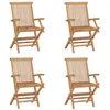 Image de vidaXL Chaises pliables de jardin lot de 4 Bois de teck solide3096593