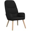 Image de vidaXL Chaise de relaxation Noir Tissu