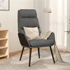 Image de vidaXL Chaise de relaxation Gris clair Tissu341119