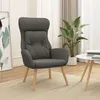 Image de vidaXL Chaise de relaxation Gris foncé Tissu341291