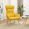 Image de vidaXL Chaise de relaxation Jaune moutarde Tissu