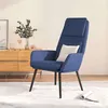 Image de vidaXL Chaise de relaxation Bleu Tissu341316